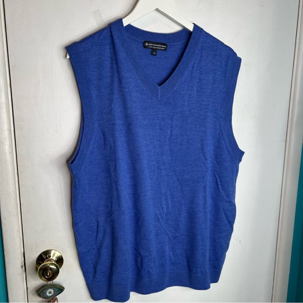 Hart Schaffner Marx Royal Blue V-Neck Sweater Vest
